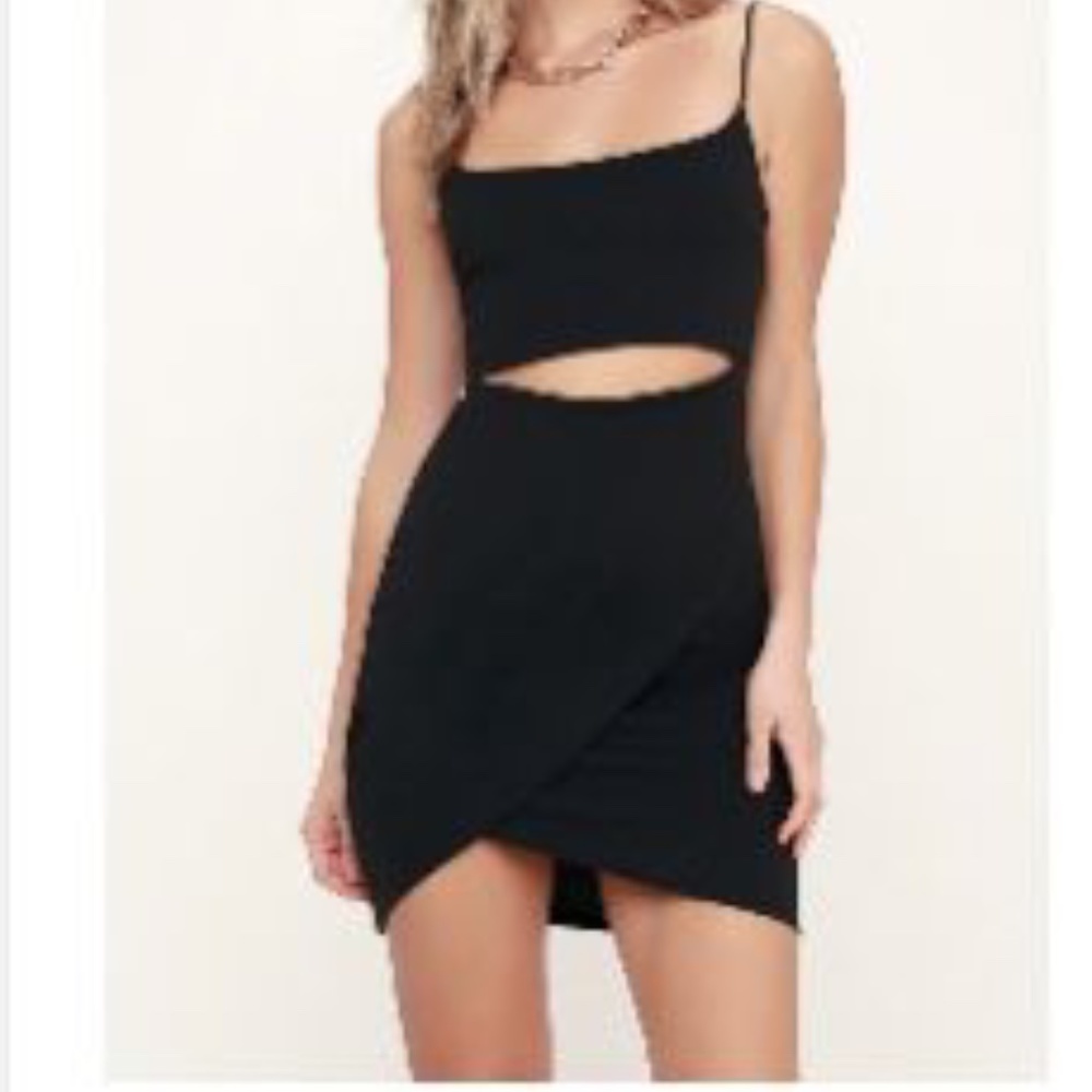 Sold - LULU’S Sexy Cut-Out Black Dress